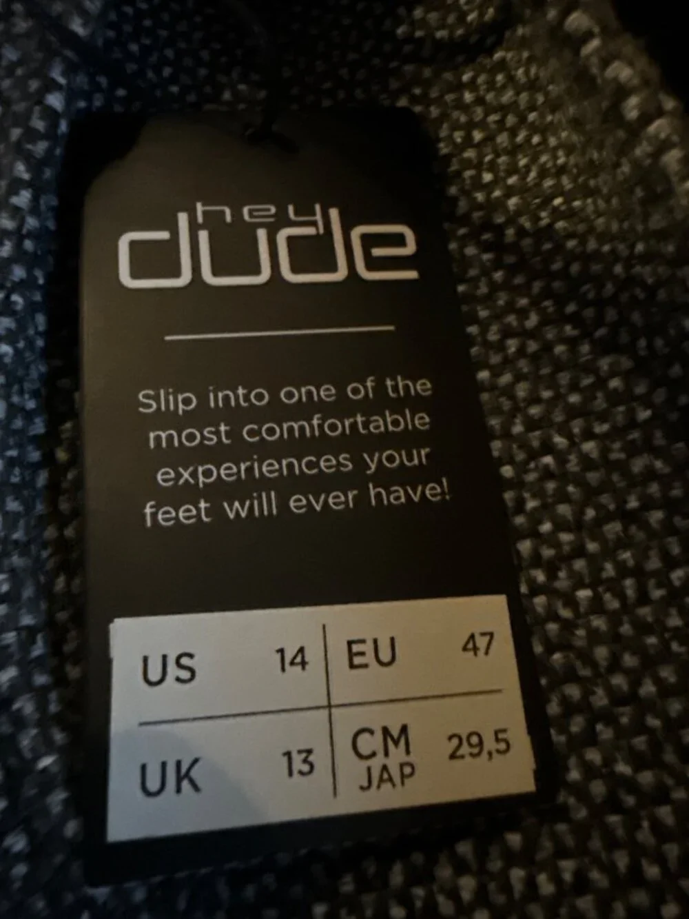 Hey Dude Men's Wally Shoes Magnet Black Grey 14 US 47 EU new with tags.